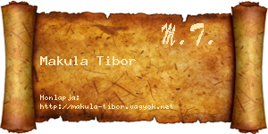 Makula Tibor névjegykártya